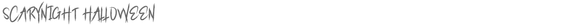Sample characters Scarynight Halloween Font